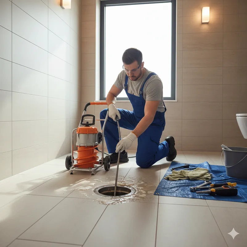 Desentupimento em curso